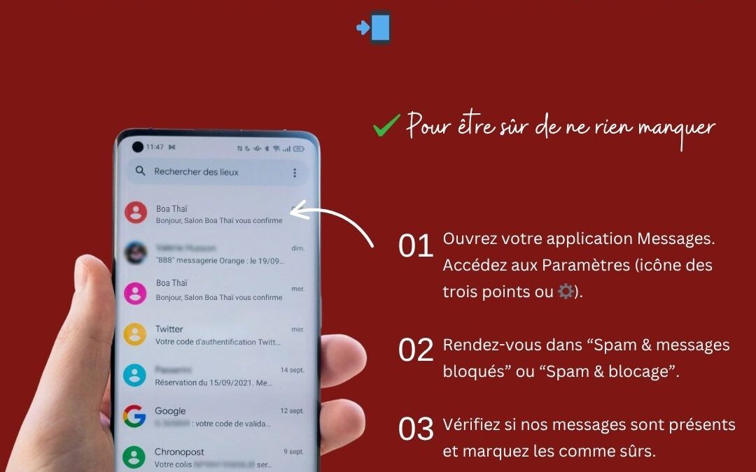 Recevez vous les sms de confirmation de rdv ?